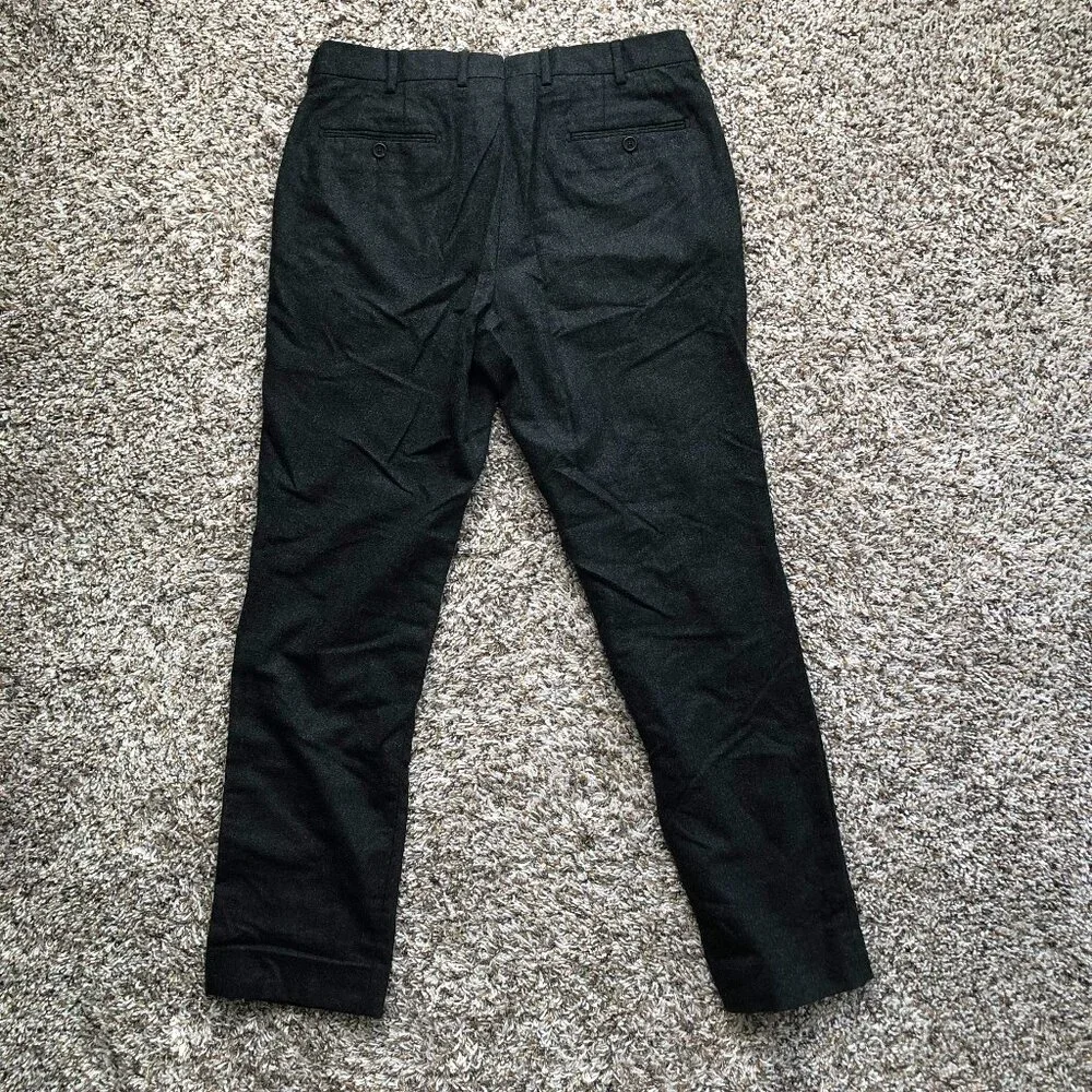 (NWOT) Proper Cloth - Allen Charcoal Wool Flannel Trouser - Picture 4 of 6